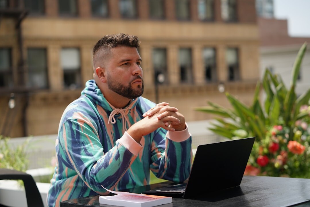 IT professional discussing digital transformation with a laptop